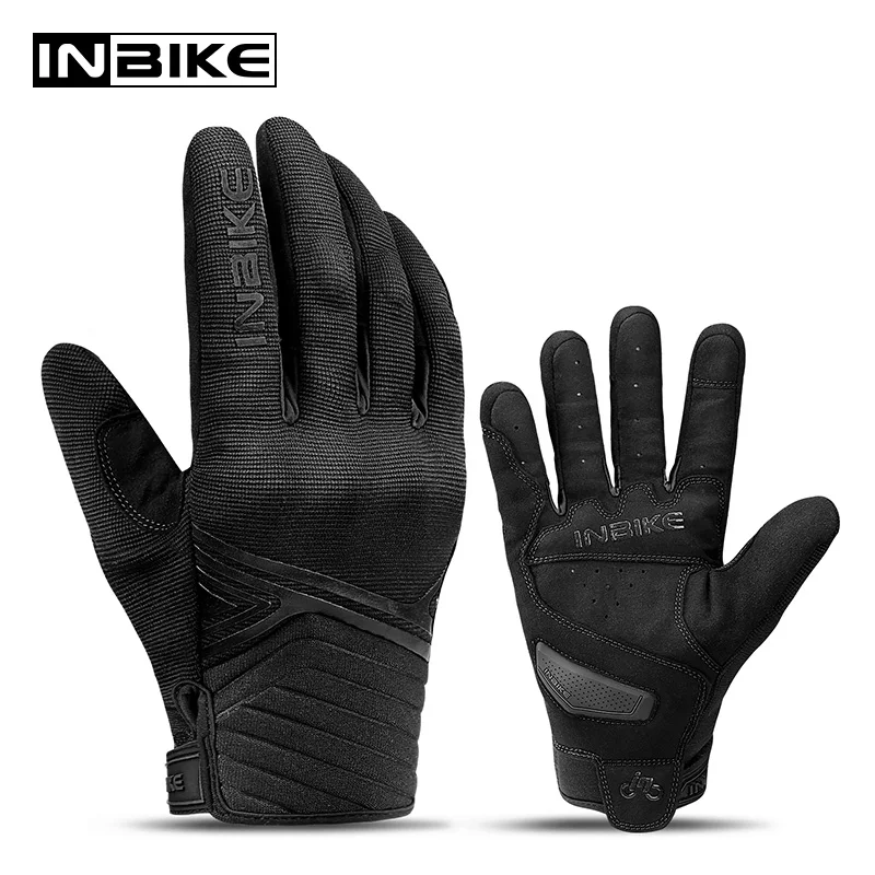 

INBIKE Men Outdoor Sport Breathable Shockproof Full Finger Downhill Riding Racing Motorcycle Gloves IM902, Black/black and white/black and red