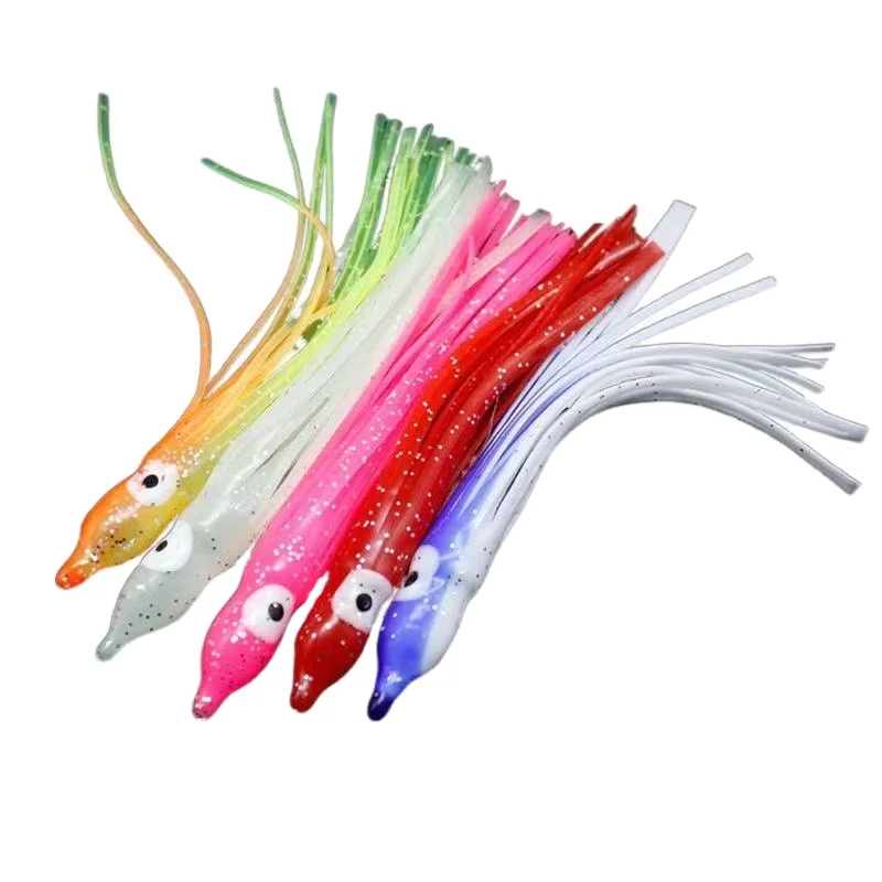 

5Cm Green Glow Uv Soft Lure Octopus Fishing Lure Soft Plastic Squid Octopus Skirt Lures Luars Big Game Sea Fishing For Jig, Vavious colors