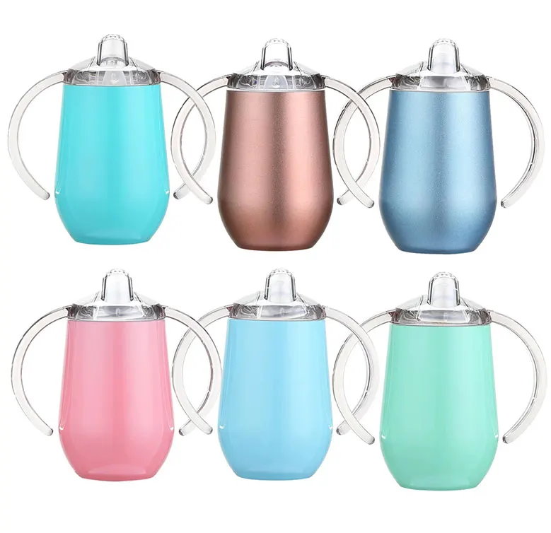 

high quality stainless steel sippy cup for babies 11oz white baby drink bottle for tumblers blanks, Different colors