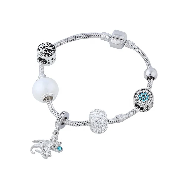 

Pearl Beads Jewelry Copper Alloy Fashion Women Gemstone Bracelet, White