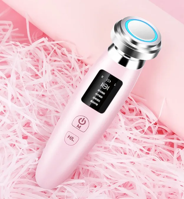 

Multifunction Beauty Instrument Red And Blue Light Facial Beauty Instruments Beauty Massage Instrument, Pink;white