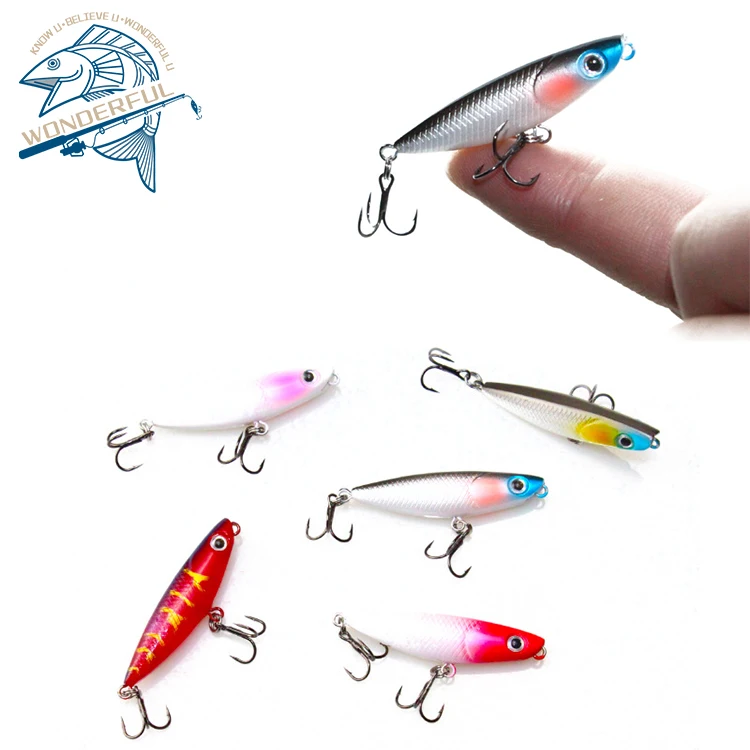 

2g 45mm Plastic Japanese Micro Wobblers Small Hard Topwater Floating Mini Pencil Walk The Dog Lure