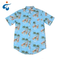 

Factory direct sale 100% cotton custom printed hawaiian men casual shirts