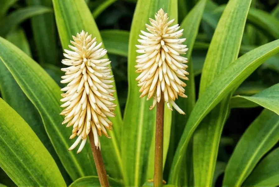 Close-up view of beehive ginger plant showing distinctive cone-shaped flower bracts