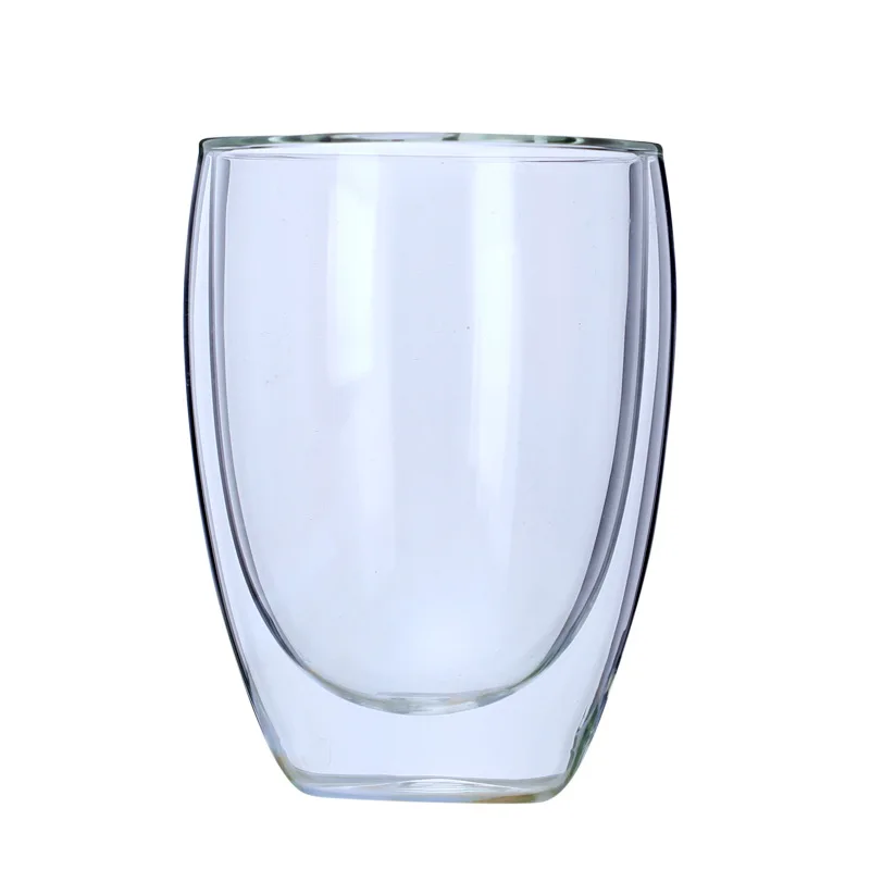 

Anti-perm Glass Cup Manufacture High Quality Double Wall Glass Cup, Transparent clear