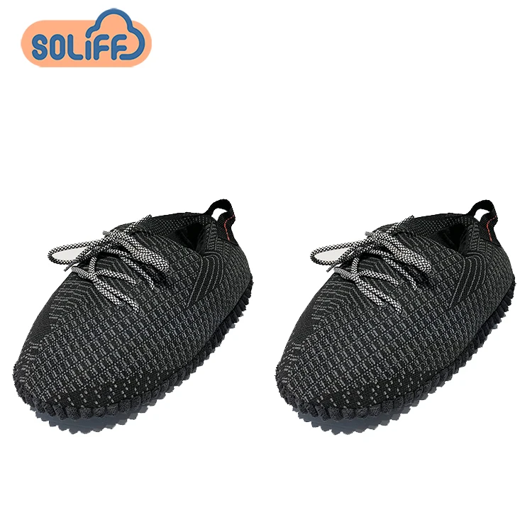 

New design average size reflective yeezy plush unisex sneaker warm indoor slippers indoor slippers, Pink/yellow/grey or customized