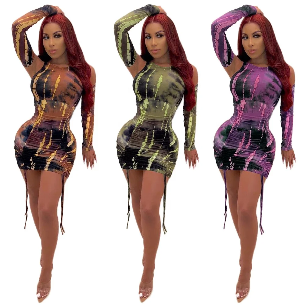 

B32716A 2019 hot women digital print sexy lady print Dress, Shown