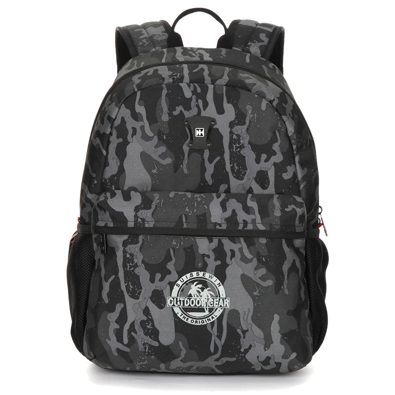 

Custom Logo Grey Stylish Waterproof Students School Backpack Boys Shockproof Laptop Bag Large School Backpack