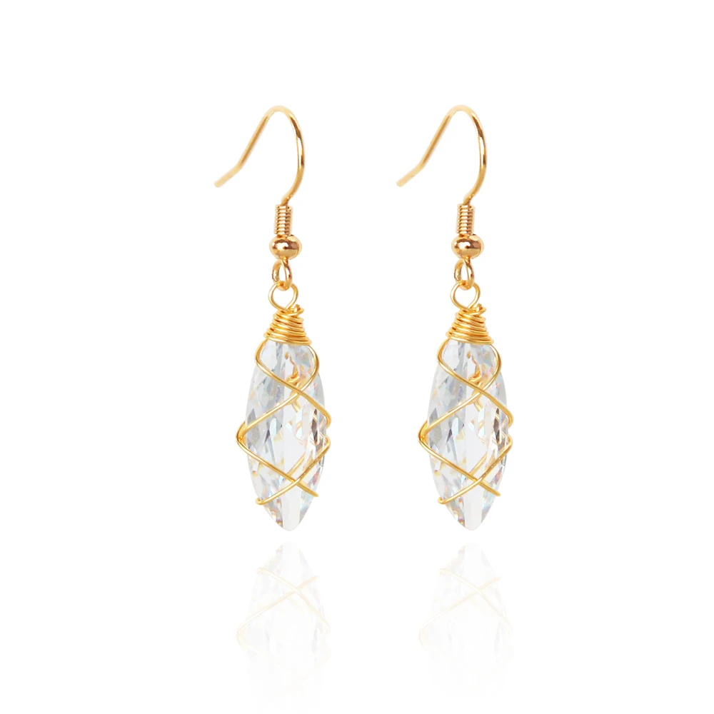 

Women Bridal Wedding Jewelry Party Accessories Wire Wrapped Fashion Earring, Colors