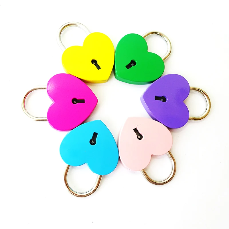 

Colorful Small Smart Heart Shape Lock Padlock Heart, Pink, nickle, rose gold;gold;bronze;anti-brass;black etc