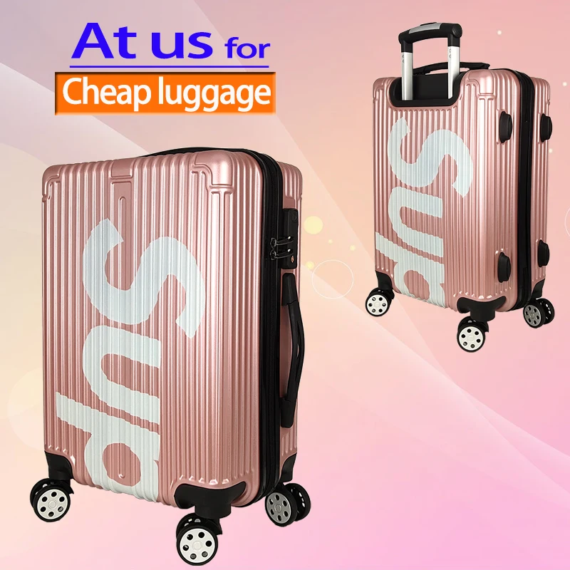

Good quality luxury luggage sets on wheels 20"24"28" storage plastic trolley suitcases big capacity maletas de viaje, Black/blue/red/silver/gray/green/orange, and customizable