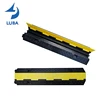 Yellow Cover 2 Channel Rubber Cable Protector / Floor Cable Cover / Cable Bridge