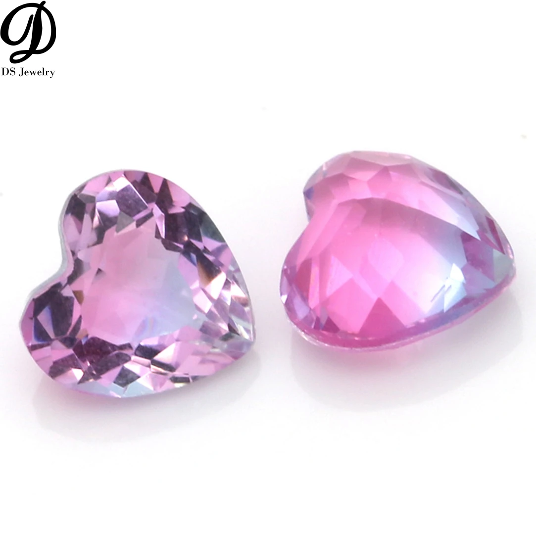 

New arrival stone for jewelry making BX07 bicolor synthetic tourmaline glass stone