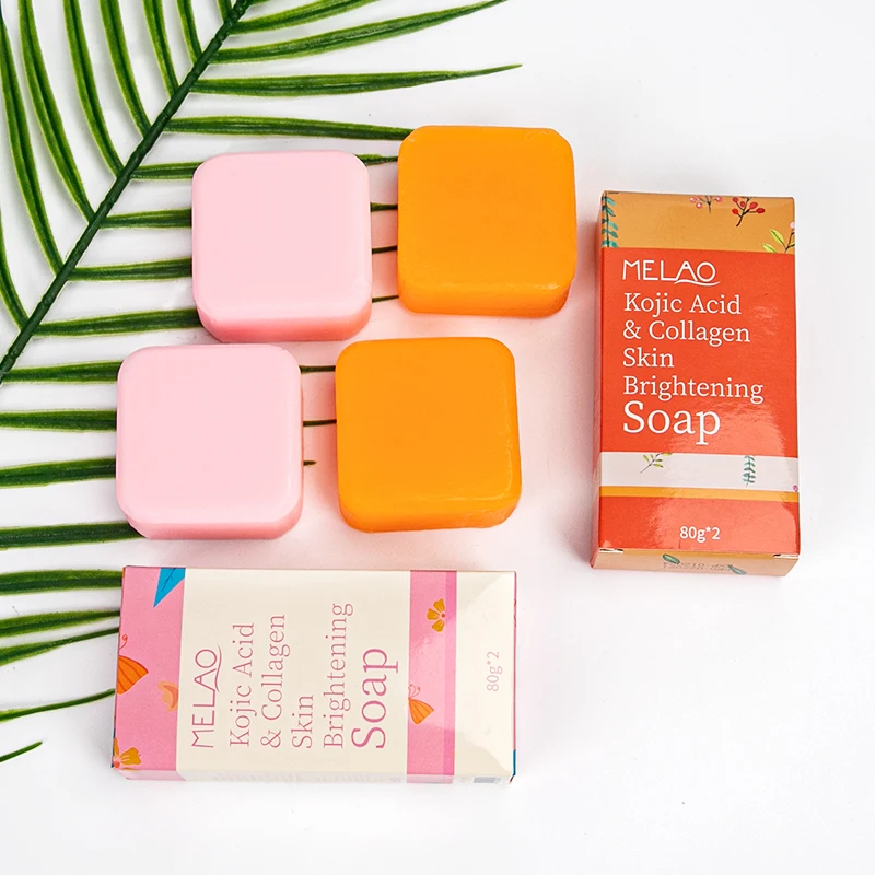

wholesale private label custom logo organic natural orange exfoliating whitening kojic acid face skin brightening fruit soap
