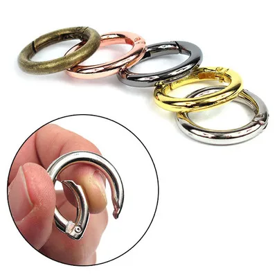 

Circle Buckle Hanging Buttons Snap Hook Hiking Hook Clips Carabiner Keychain, Blue red black yellow green orange purple rose red