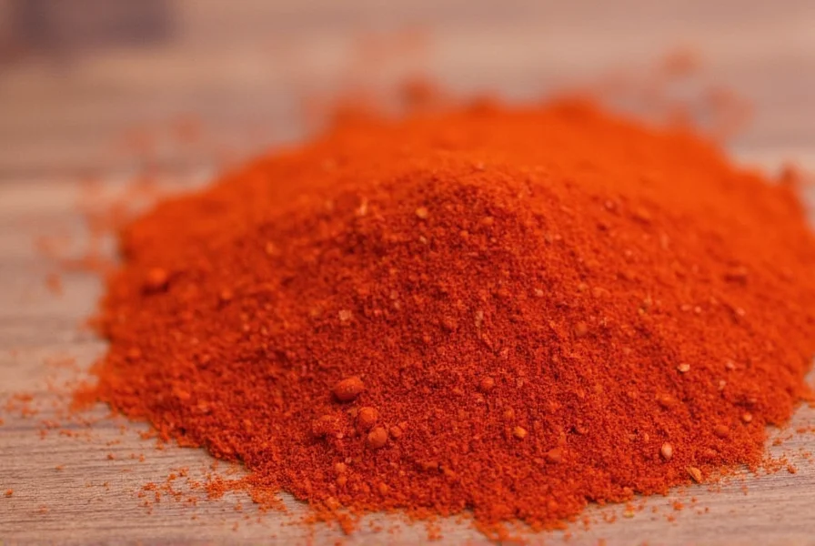 Chef sprinkling paprika into a sizzling skillet with vegetables