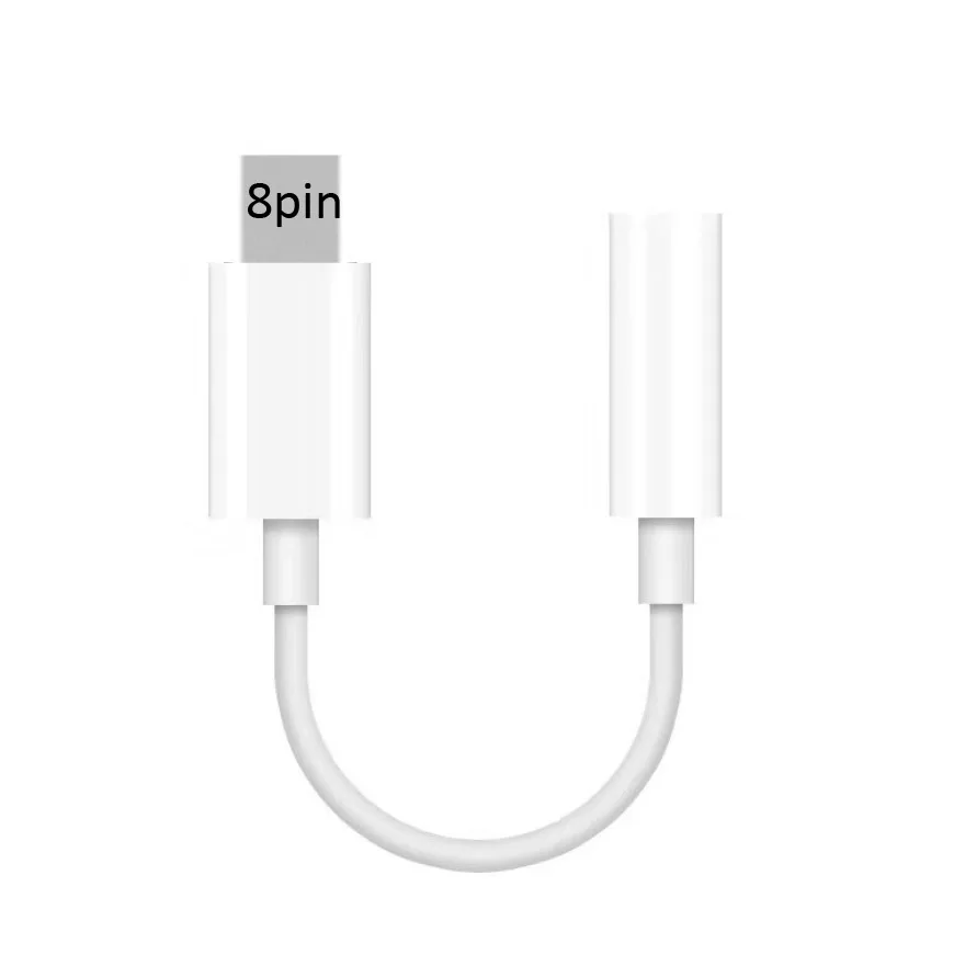 

IOS 12 earphone audio cable 8pin connector to 3.5mm aux earphone audio converter for iphone 7 8 x, N/a