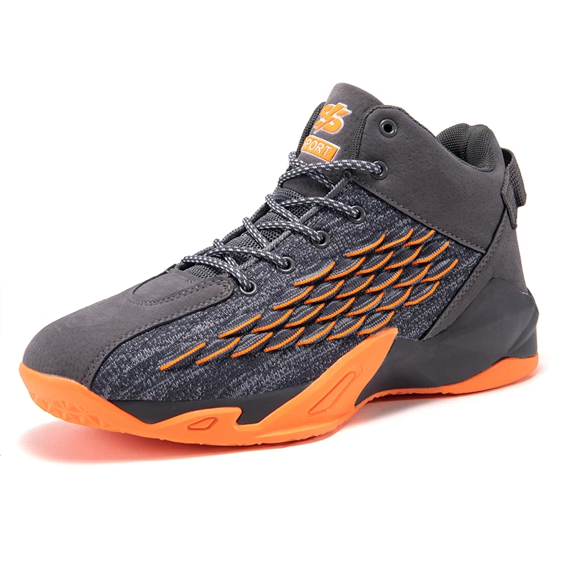 

Letter Print Street Fashion Shoes Non-Slip High-Top Sports Basketball Shoes Boys Lace-Up Running Shoes