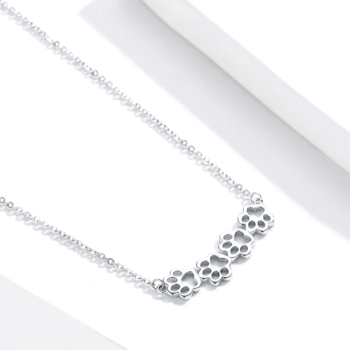 

Fine New Design Jewelry 925 Sterling Silver Dog And Cat Paw Necklace Chocker