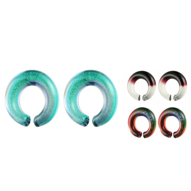 

Factory Handmade Glass Ear Tapers Plugs Gauges Ear Expander Weights Flesh Tunnels Piercing Body Jewelry