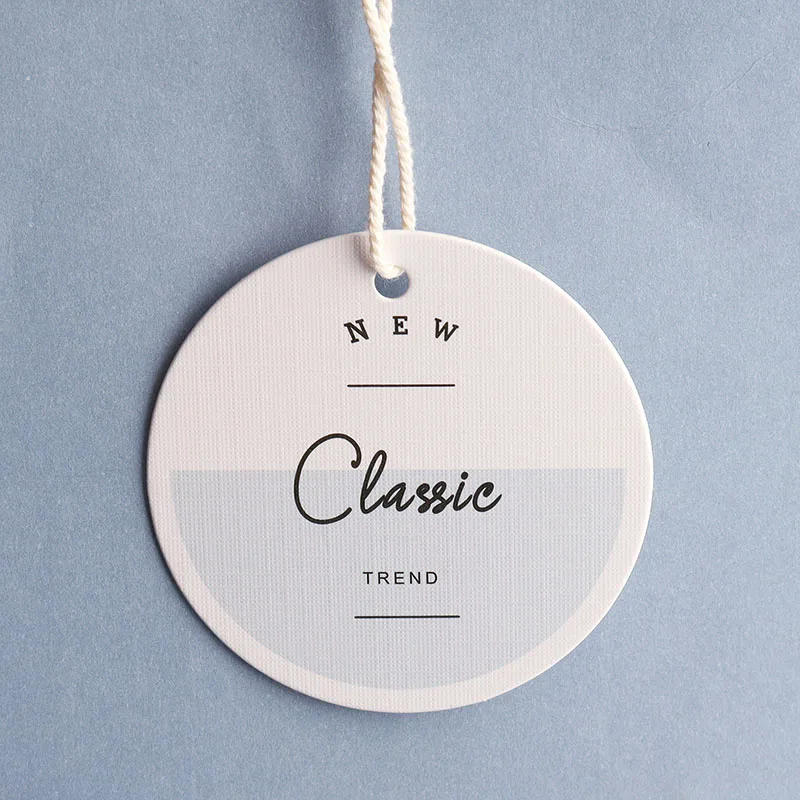 

High End Swing Hang Tag for Clothing Custom Eco Friendly Paper Label Round Hang Tag
