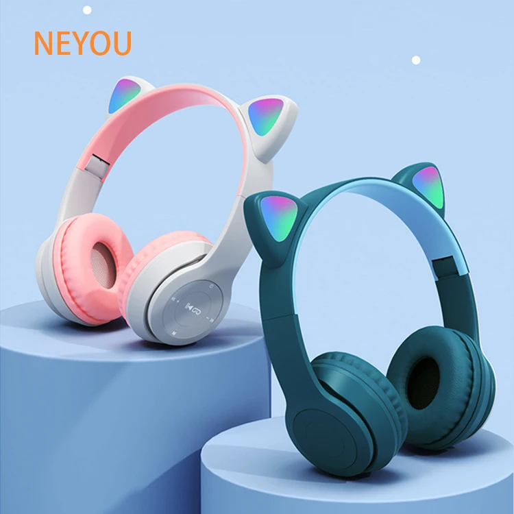 

Fashion Noise Cancelling Pink Cat Ear Pro 3 Gaming Headphone Bluetooth Wireless