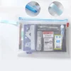 2019 offices supplies travel accessories custom clear file folder pouch a4 size PVC mesh document bag with zipper