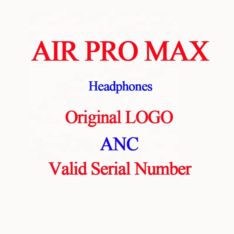 

Best Quality Air Pro Pod Max Original LOGO Air Pro Max P9 Real Noise Cancelling MAX Waterproof Headphones Headset, Colors