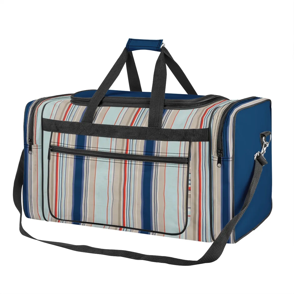 

Contrast Color Stripes Brand Laugage Bags Luggage Travel Bags Duffel Travel Duffel Sports Bag Custom Men Fashion