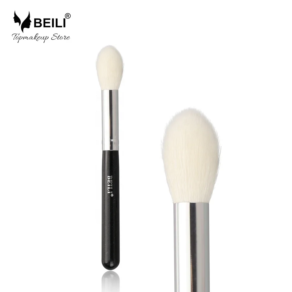 

BEILI B105 professional nano wool fiber single makeup brush private label low MOQ flawless contour highlight cosmetic brush, Black