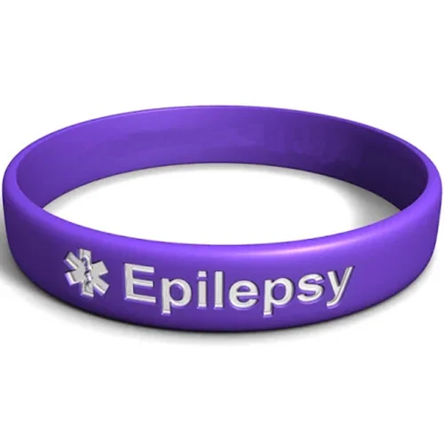 

Wholesale custom logo and size epilepsy awareness purple silicone wristband, Custom colors