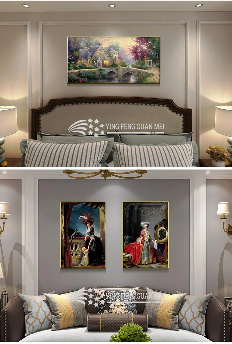 Fashion Aluminum Alloy Metal Paintings Frame Art Print Canvas Painting