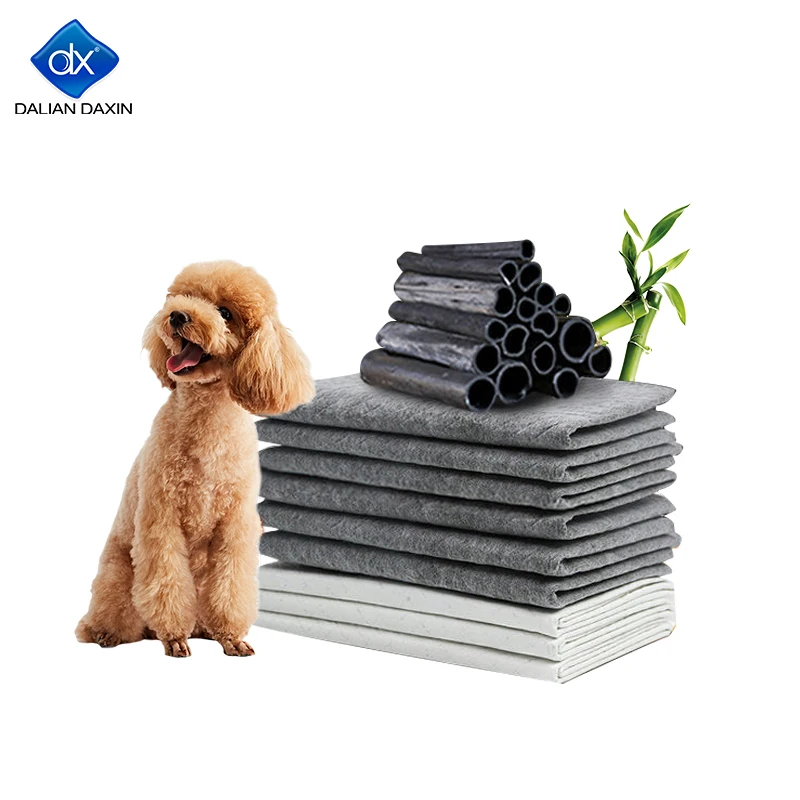 

Wholesale Disposable Extra Large leak-proof 6-layer Bamboo Charcoal Pad Pet Dog Toilet Training Pads For Dogs and Puppy, Blue