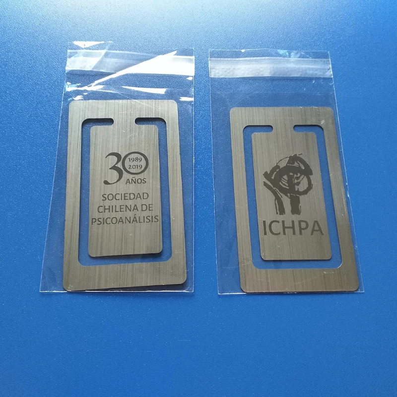 factory making stainless steel brushed metal bookmark clip