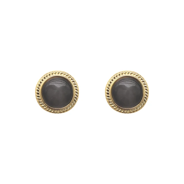 

Round pearl fashion copper earring for the weekend