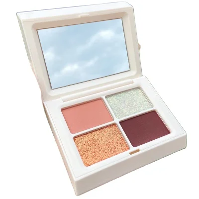 Oem Make Your Own Private Label 4 Nude Colors Waterproof Shiny Eyeshadow Palette