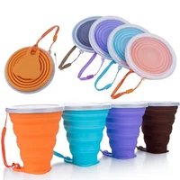 

Tinderala Small Travel Silicone Lid Retractable Folding Telescopic Collapsible Tea Coffee Outdoor Foldable Sport Tour Water Cup