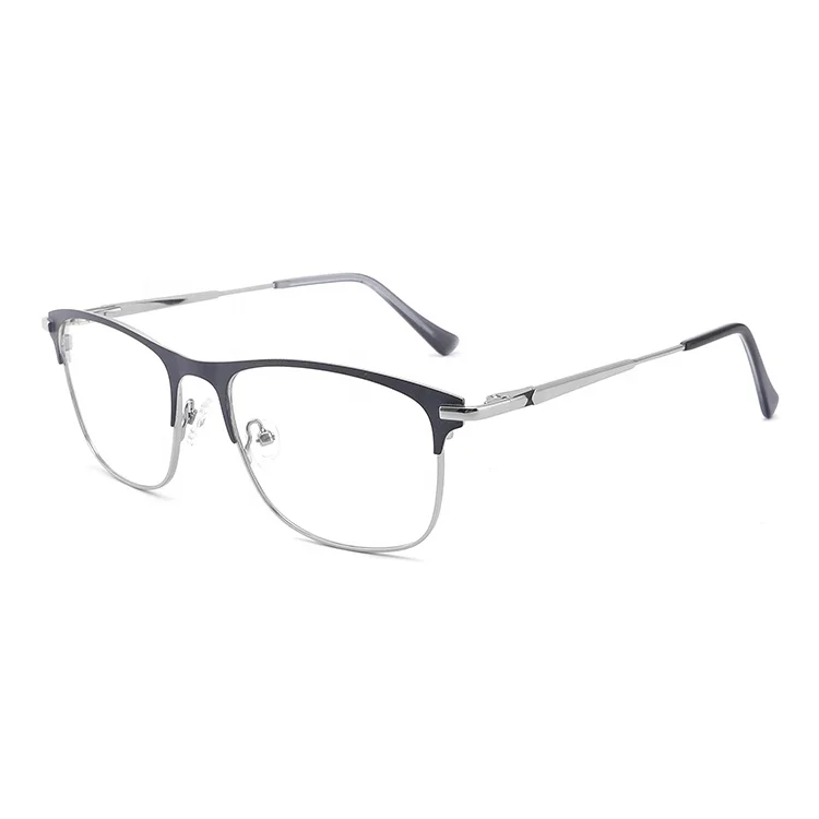

In stock wholesale oversized metal prescription glasses spring hinge men's glasses frame for big face glasses frame