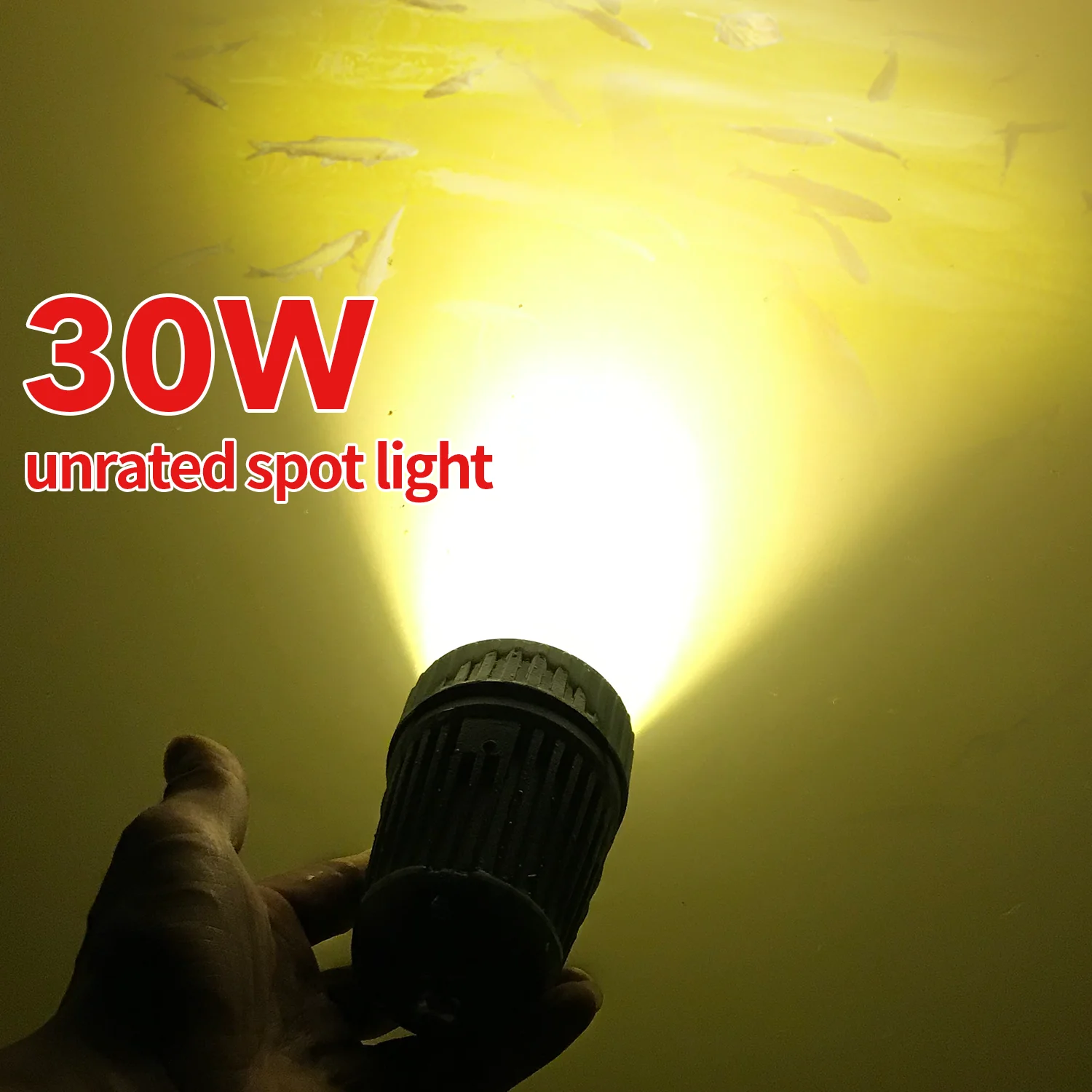30W led underwater fishing light green blue white Night spot light