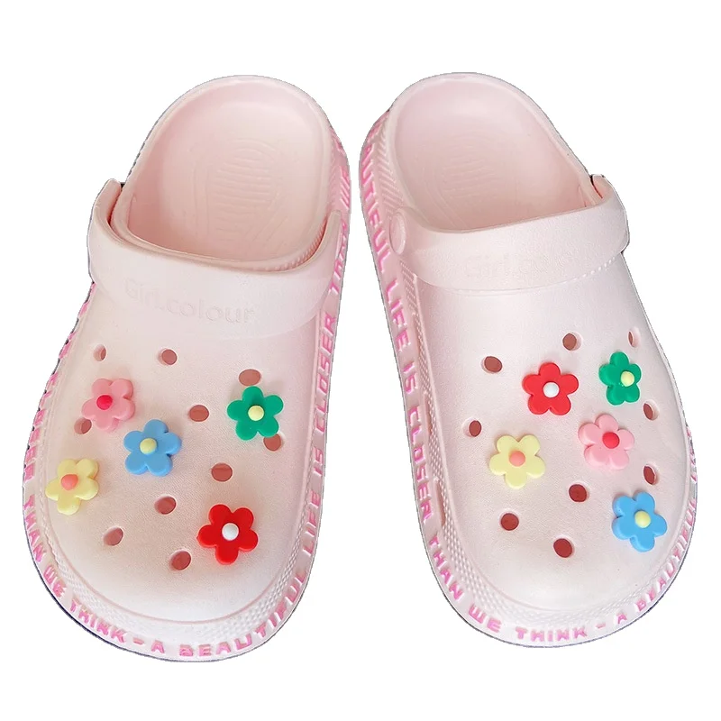 

Cartoon shoe charm kawaii shoes decoration flowers charm flower shoe charm, Picture