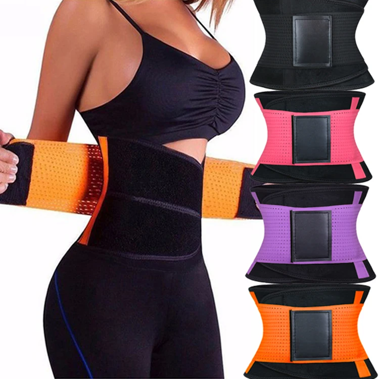 

ATBUTY 10 Colors Sauna Sweat Belt Waist Trimmer Adjustable Waist Support Belt, As shown