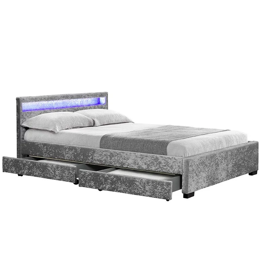 European Antique Design Bedroom Furniture King Size Suites With Grey Or Black Bed Head Round Set Mattress Cheap Shipping
