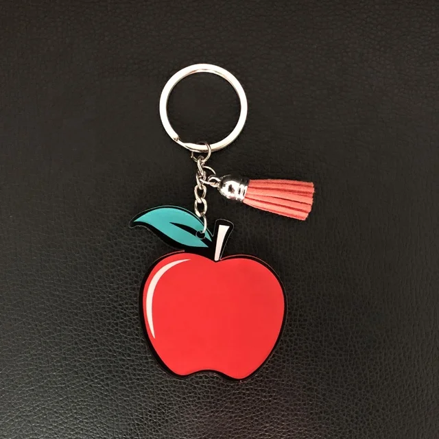 

Personalized RTS Acrylic Teacher Gift Apple Keychain, Customized color is available