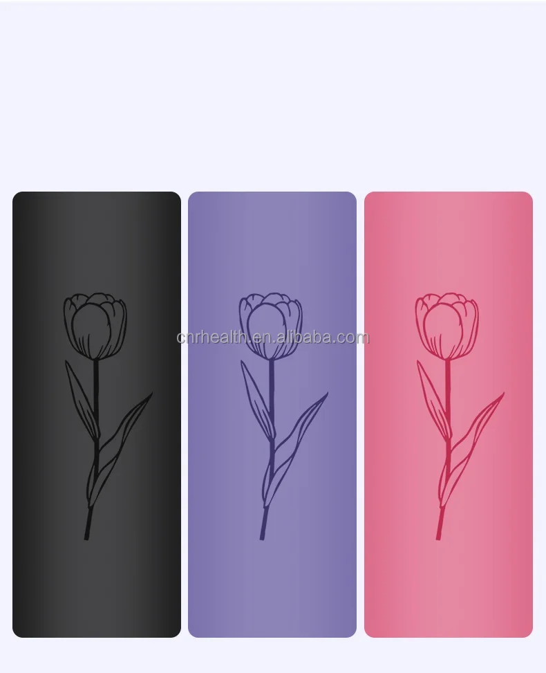 

PU Golden Rubber Hot Yoga Mat Mandala flower Widened Thickened Sport Fitness Pilates Training With Position Line Exercise Mats, Custom