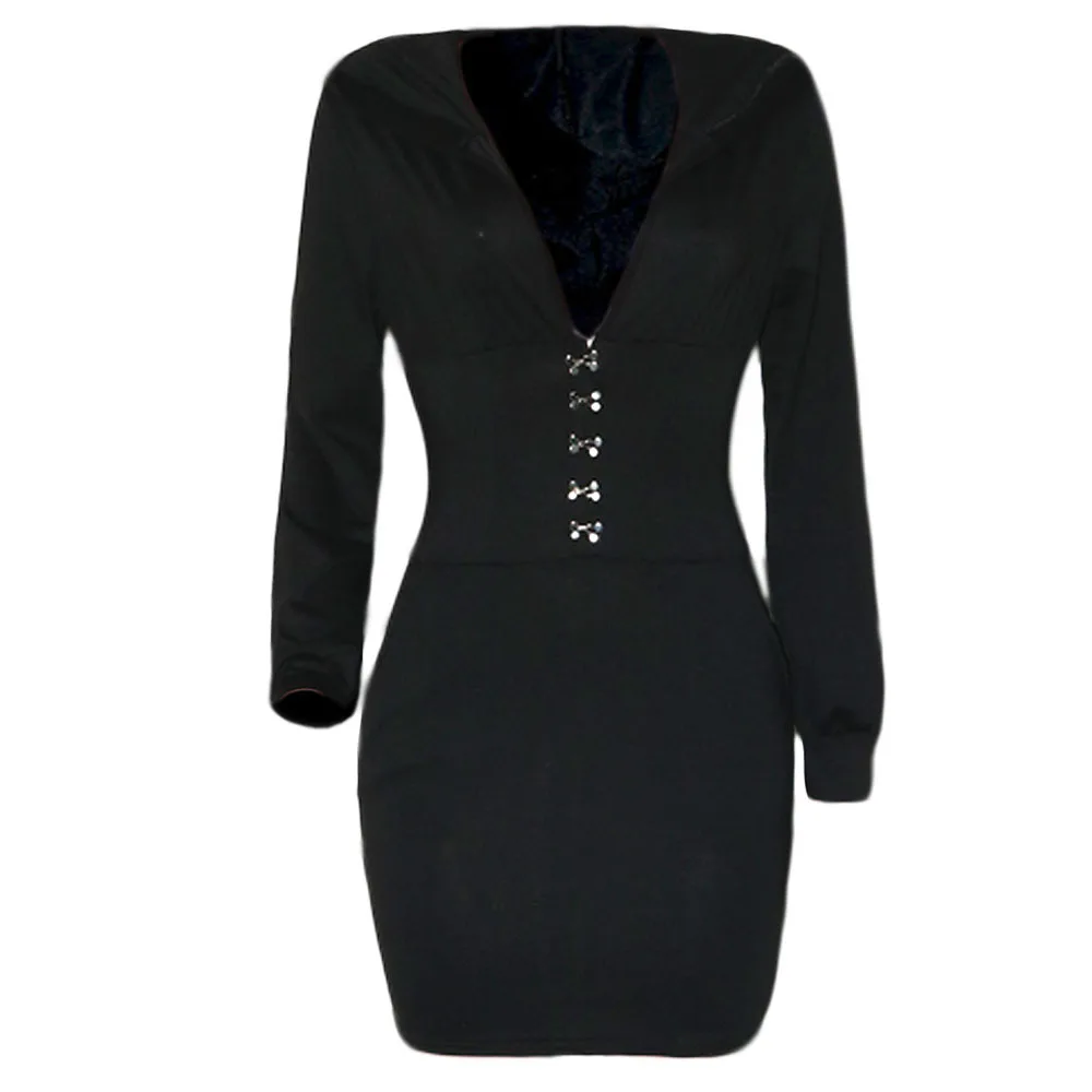 

Summer 2021 women clothing women spring short dress hooded long sleeve straight dress with pocket ladies casual dresses, Picture shows