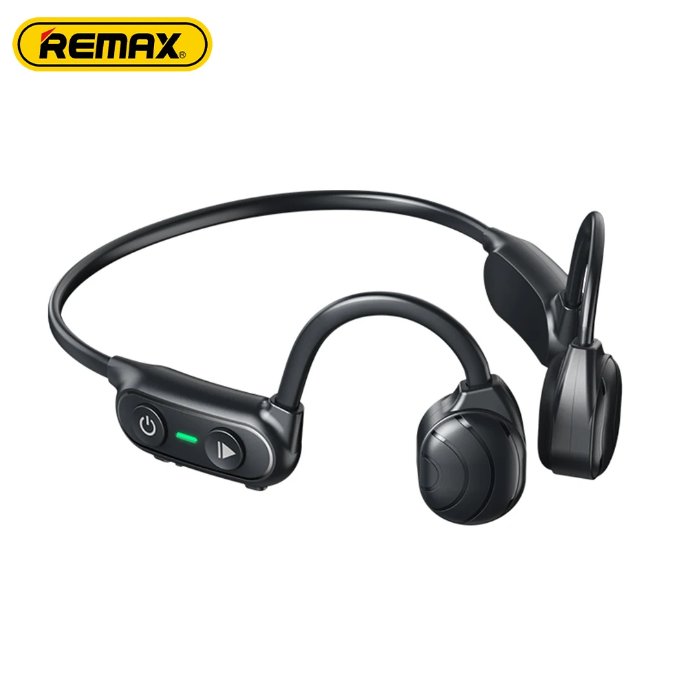 

Remax Join Us RB-S33 latest Take care of hearing Bluetooth Headset 5.0 Wireless Long Battery Earphone Bone Conduction, Black/blue