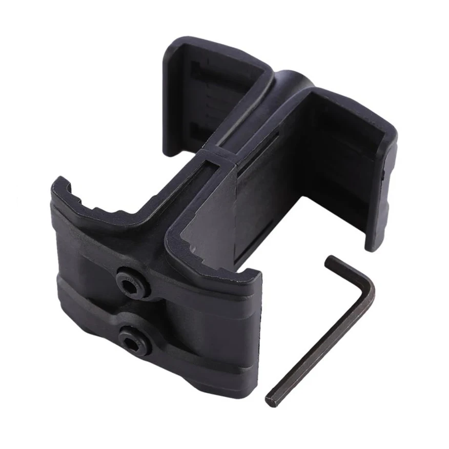 

Nylon Clip AR15 Rifle Gun Magazine Parallel Connector Clip Coupler Modified Part For M4 replacement, Black/mud