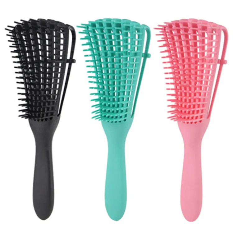 

Wet And Dry Thick Kinky Extensions Curly Private Label Detangler Hair Brush Detangling, Green, black, pink,customized color accepted