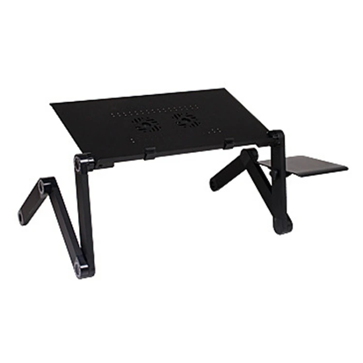 

Portable 360 Degree Adjustable Foldable Aluminium Alloy Desk Stand with Double CPU Fans