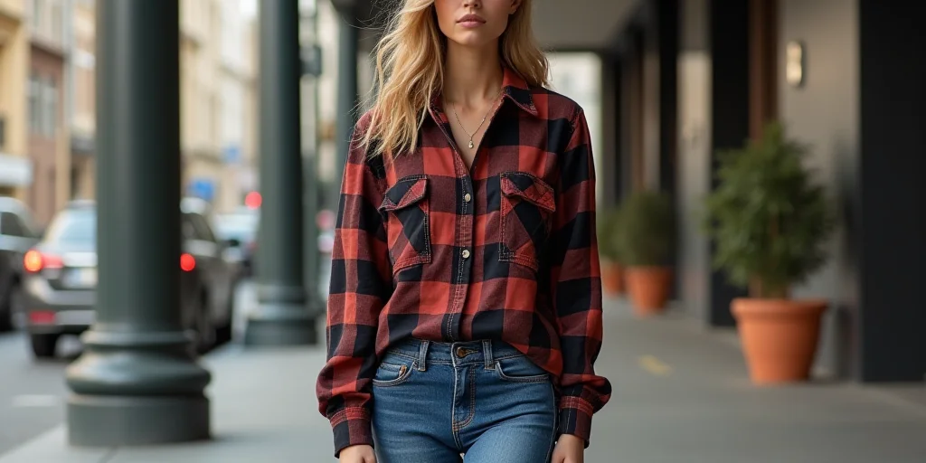 Jeans With Flannel Shirt Define Modern Casual Fashion